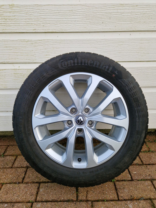 17” originele Renault Kadjar velgen + Continental zomerbanden