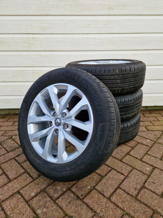 17” originele Renault Kadjar velgen + Continental zomerbanden