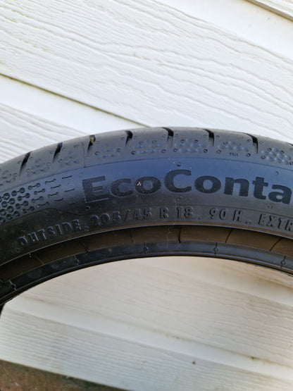 205/45/18 90H Continental summer tires 4 x